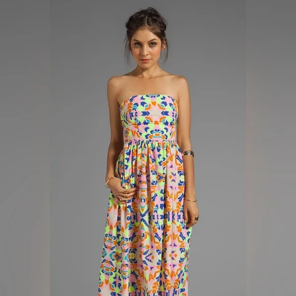 MARA HOFFMAN Aloha geometric strapless sundress, size 0 - Picture 14 of 15